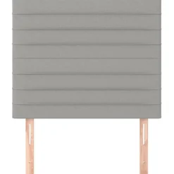vidaXL Hoofdbord lichtgrijs 80x5x118/128 cm stof