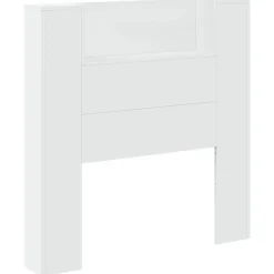vidaXL Hoofdbord met plank Wit 100 x 16,5 x 103,5 cm Bewerkt hout