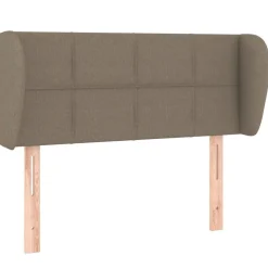 vidaXL Hoofdbord met randen 83x23x78/88 cm stof taupe