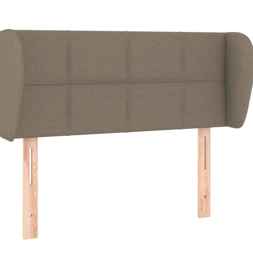 vidaXL Hoofdbord met randen 83x23x78/88 cm stof taupe