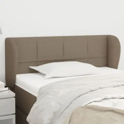 vidaXL Hoofdbord met randen 83x23x78/88 cm stof taupe