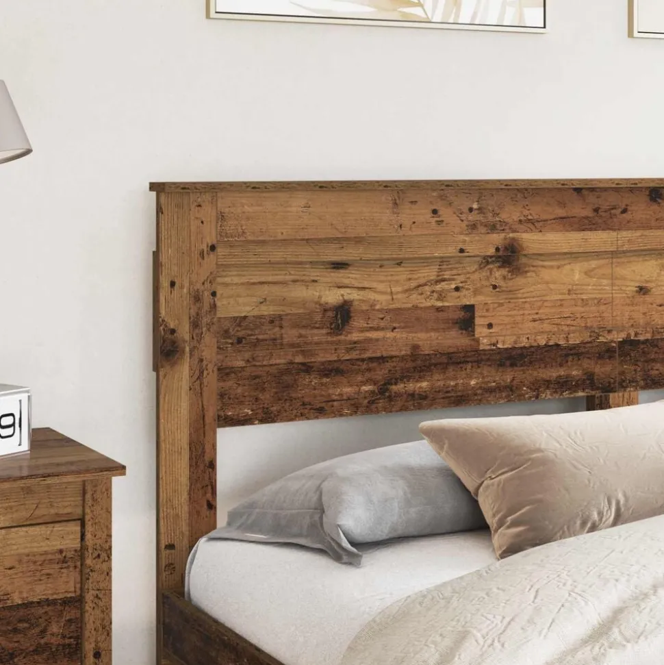 vidaXL Hoofdbord Oud Hout 100 cm Bewerkt hout