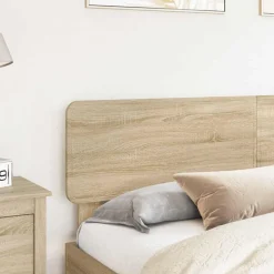 vidaXL Hoofdbord Sonoma Eiken 90 cm Bewerkt hout