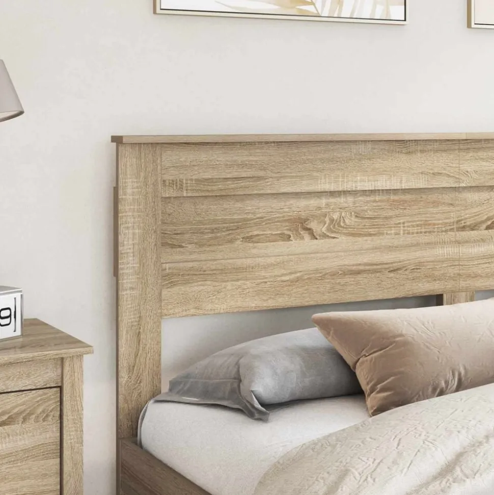 vidaXL Hoofdbord Sonoma Eiken 100 cm Bewerkt hout