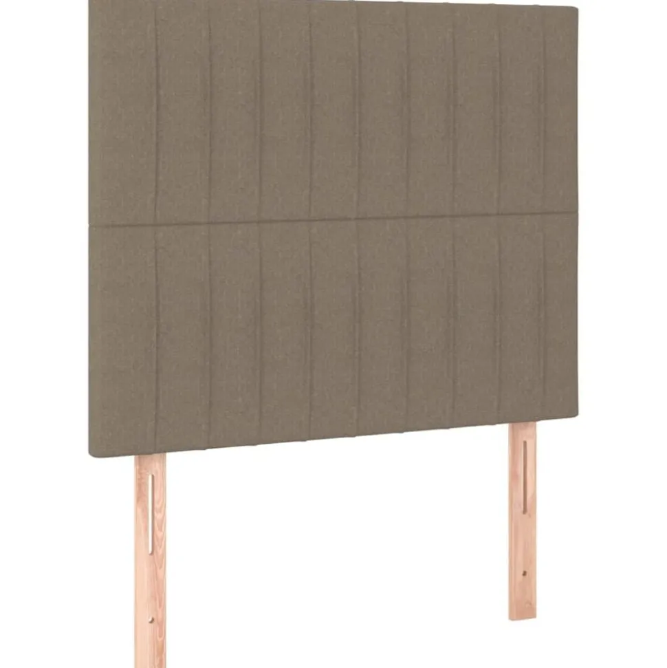 vidaXL Hoofdbord taupe 80x5x118/128 cm Stof
