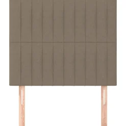 vidaXL Hoofdbord taupe 80x5x118/128 cm Stof