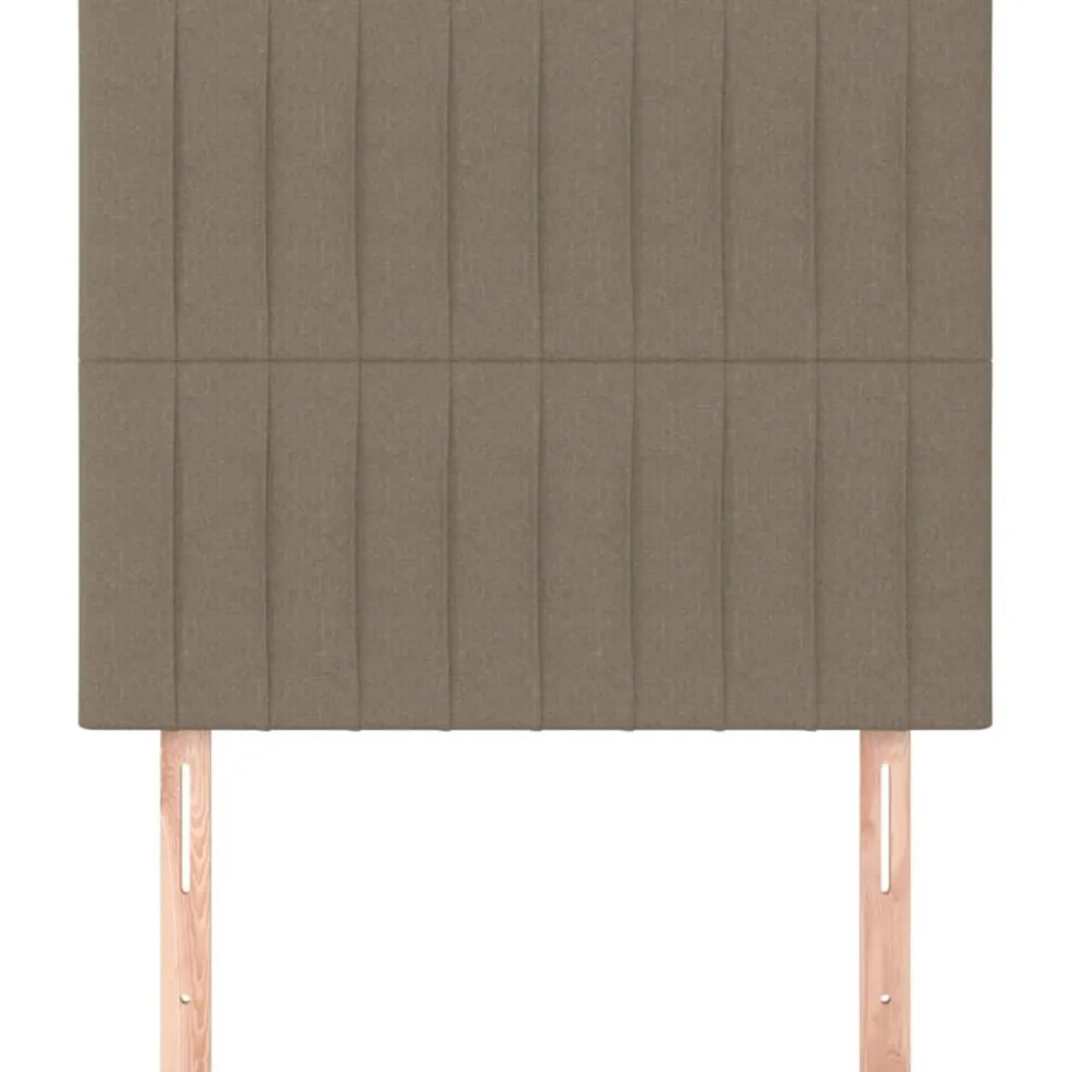 vidaXL Hoofdbord taupe 80x5x118/128 cm Stof