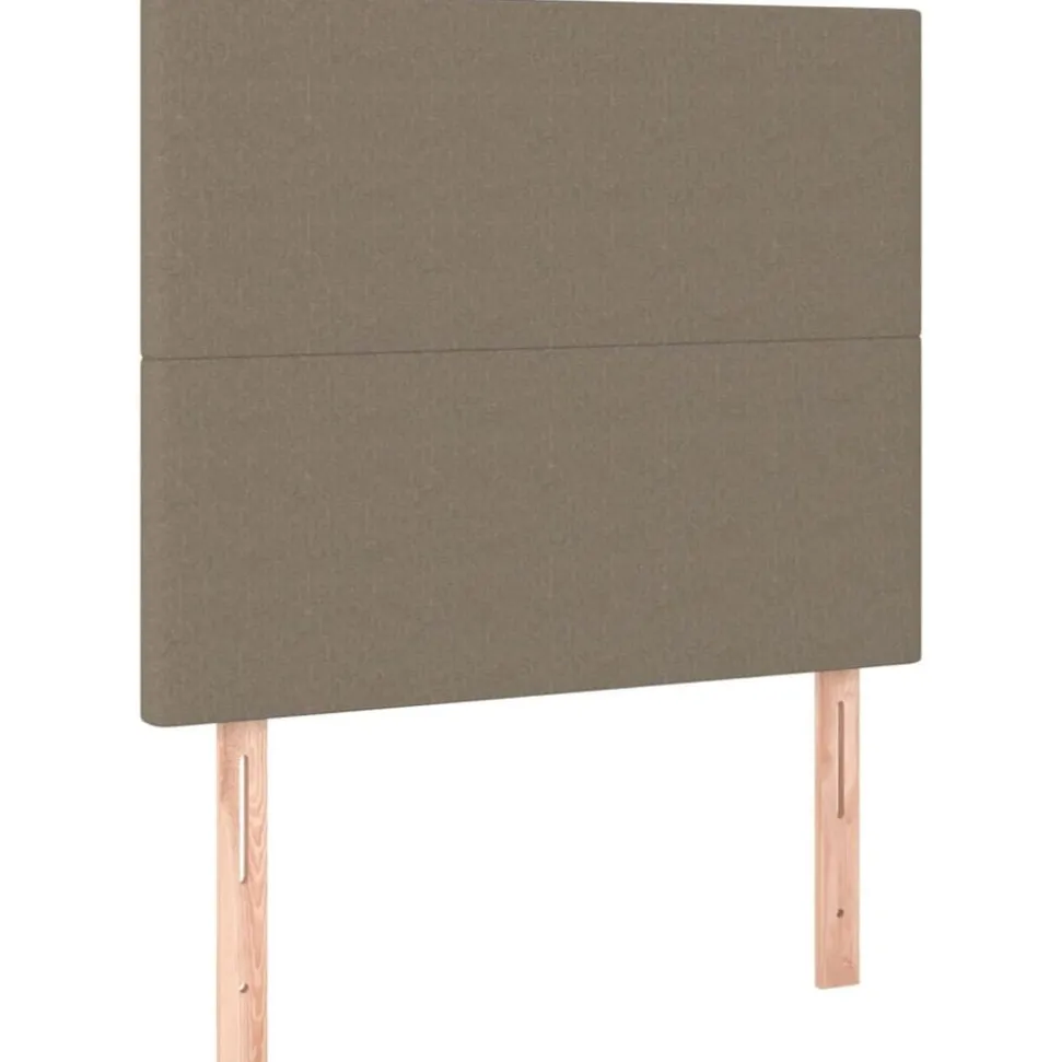 vidaXL Hoofdbord taupe 80x5x118/128 cm Stof