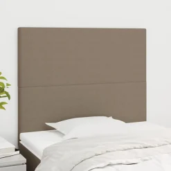 vidaXL Hoofdbord taupe 80x5x118/128 cm Stof
