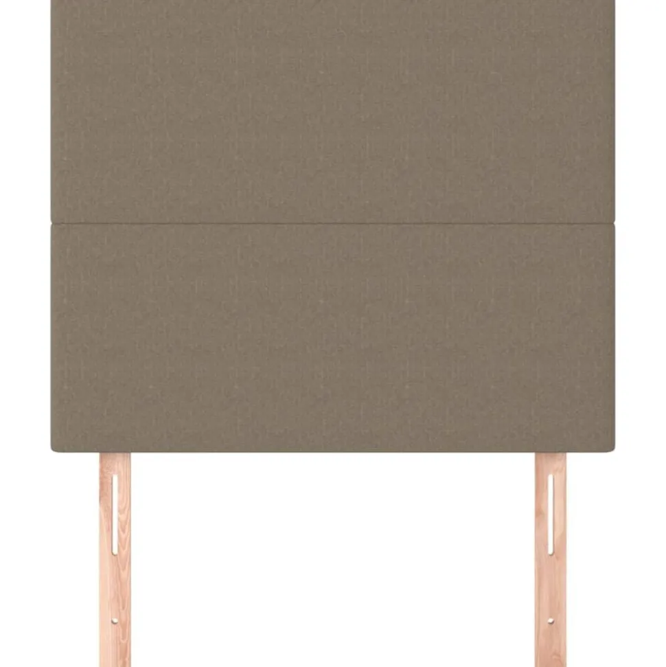 vidaXL Hoofdbord taupe 80x5x118/128 cm Stof