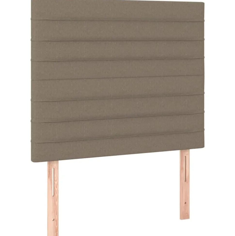 vidaXL Hoofdbord taupe 80x5x118/128 cm Stof