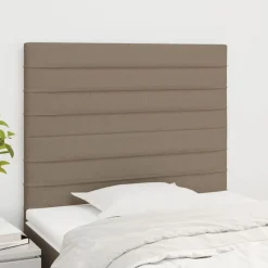 vidaXL Hoofdbord taupe 80x5x118/128 cm Stof