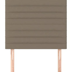 vidaXL Hoofdbord taupe 80x5x118/128 cm Stof