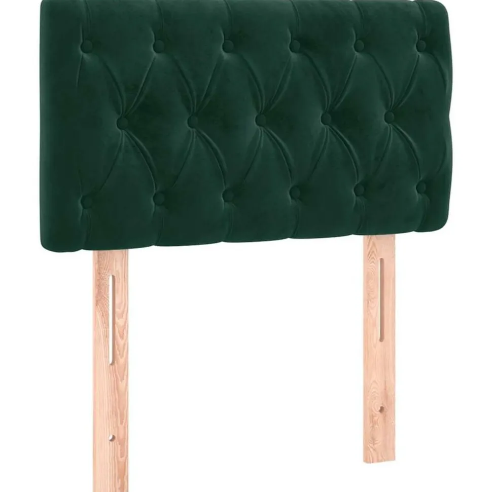 vidaXL Hoofdbord 80x7x78/88 cm fluweel donkergroen