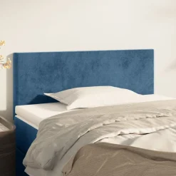 vidaXL Hoofdbord 80x5x78/88 cm fluweel donkerblauw