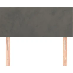 vidaXL Hoofdbord 80x5x78/88 cm fluweel donkergrijs