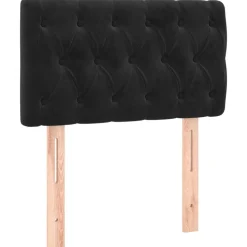 vidaXL Hoofdbord 80x7x78/88 cm fluweel zwart