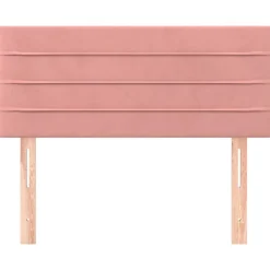 vidaXL Hoofdbord 80x5x78/88 cm fluweel roze