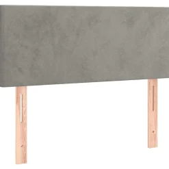 vidaXL Hoofdbord 80x5x78/88 cm fluweel lichtgrijs