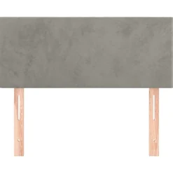 vidaXL Hoofdbord 80x5x78/88 cm fluweel lichtgrijs
