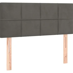 vidaXL Hoofdbord 80x5x78/88 cm fluweel donkergrijs