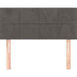 vidaXL Hoofdbord 80x5x78/88 cm fluweel donkergrijs