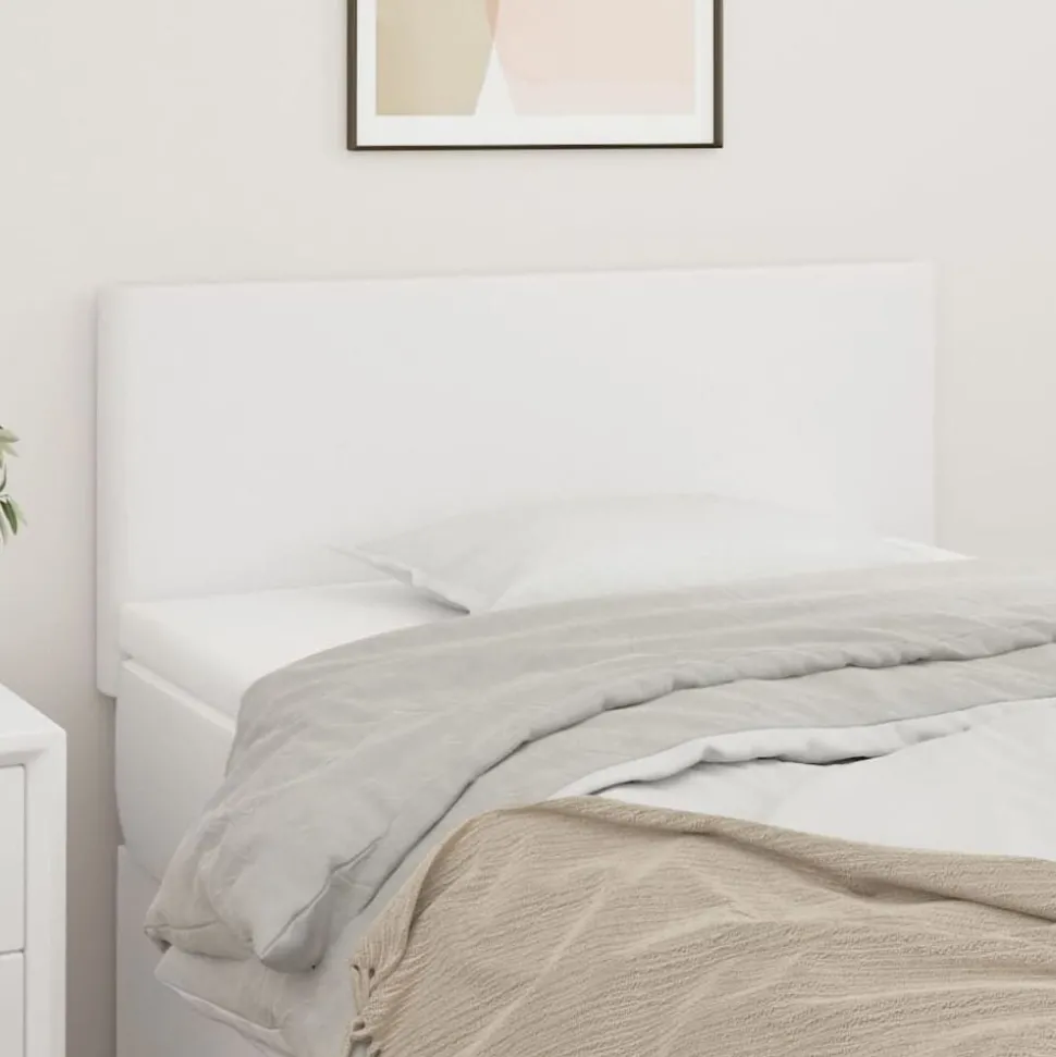 vidaXL Hoofdbord 80x5x78/88 cm kunstleer wit