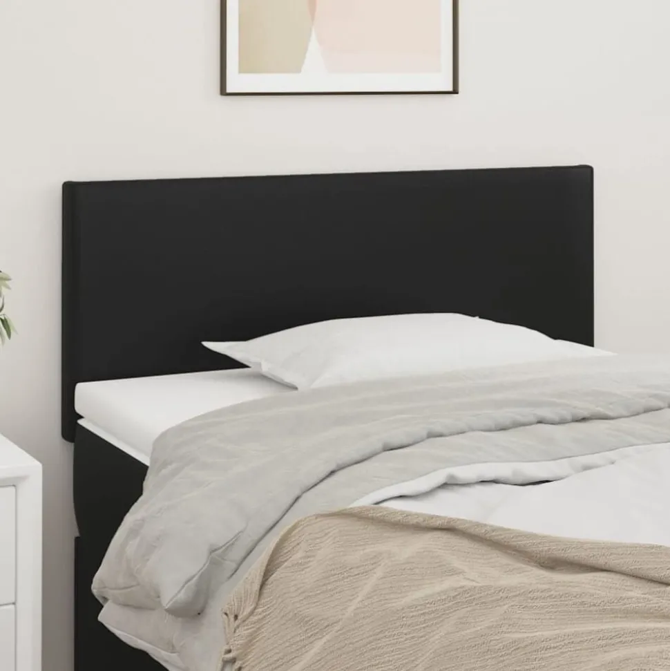 vidaXL Hoofdbord 80x5x78/88 cm kunstleer zwart