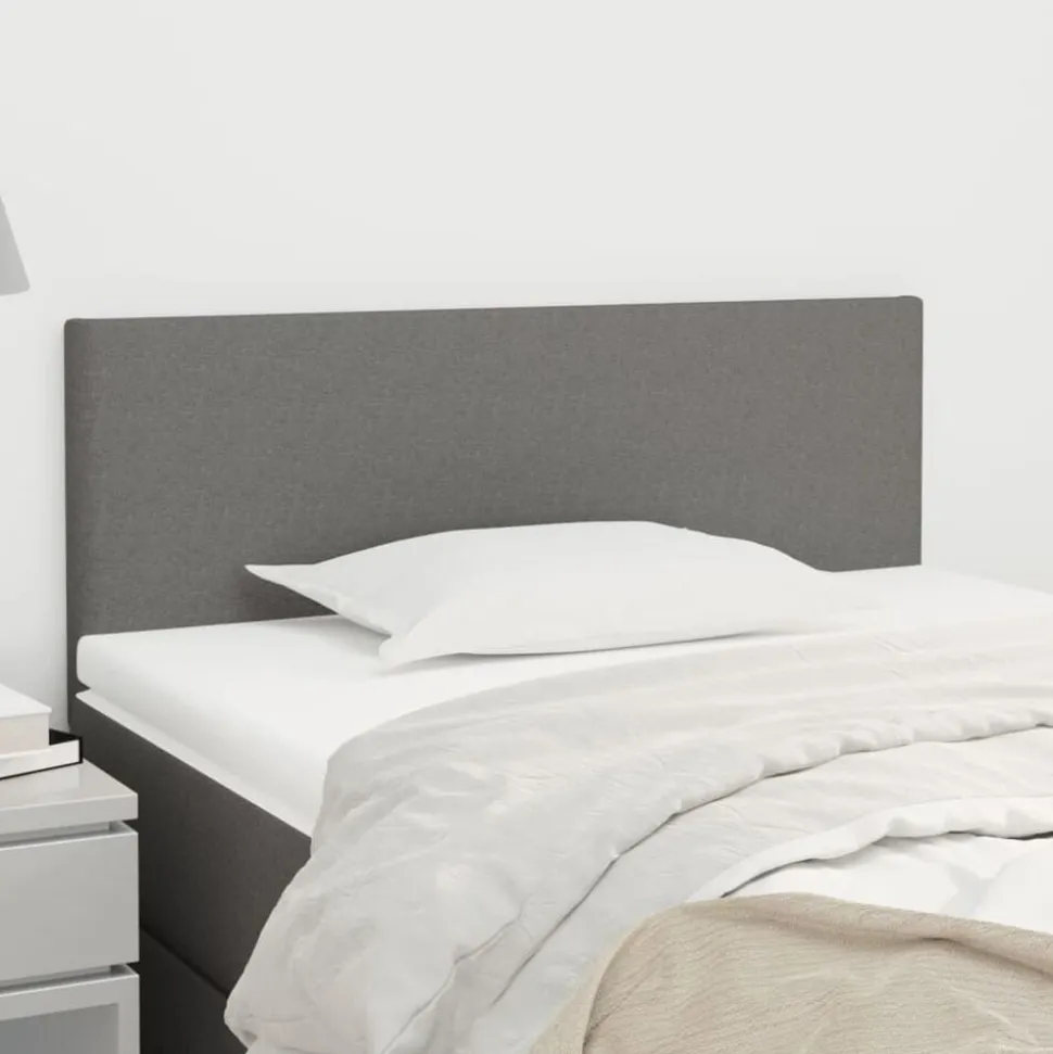 vidaXL Hoofdbord 80x5x78/88 cm stof donkergrijs