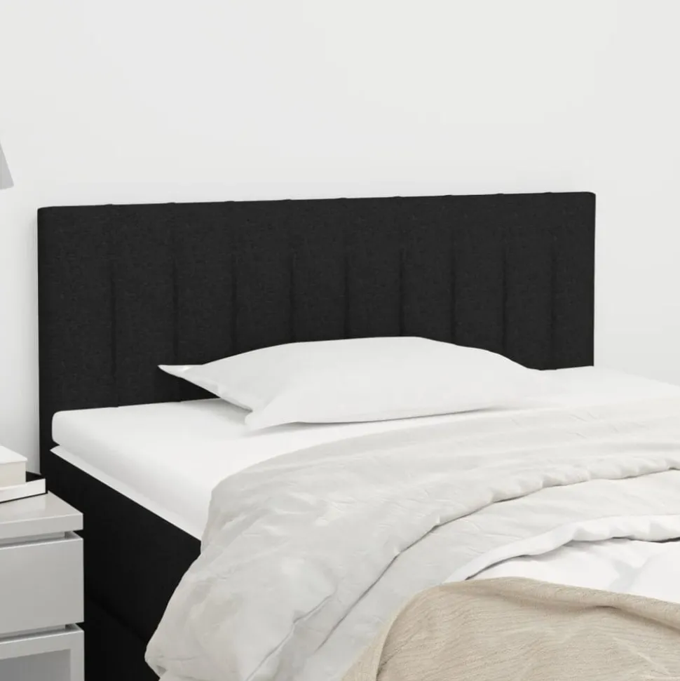 vidaXL Hoofdbord 80x5x78/88 cm stof zwart