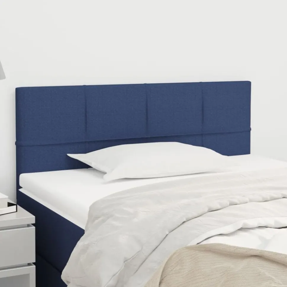 vidaXL Hoofdbord 80x5x78/88 cm stof blauw