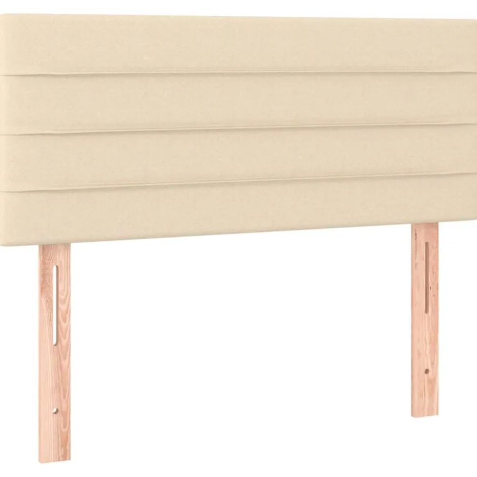 vidaXL Hoofdbord 80x5x78/88 cm stof crèmekleurig