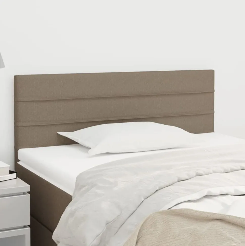 vidaXL Hoofdbord 80x5x78/88 cm stof taupe