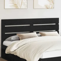 vidaXL Hoofdbord Zwart Eiken 100 cm Bewerkt hout