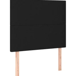 vidaXL Hoofdbord zwart 80x5x118/128 cm stof