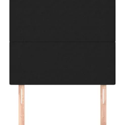 vidaXL Hoofdbord zwart 80x5x118/128 cm stof