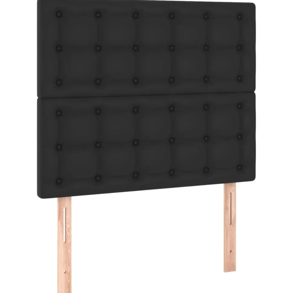 vidaXL Hoofdbord zwart 80x5x118/128 cm kunstleer