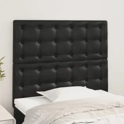 vidaXL Hoofdbord zwart 80x5x118/128 cm kunstleer