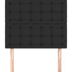 vidaXL Hoofdbord zwart 80x5x118/128 cm kunstleer