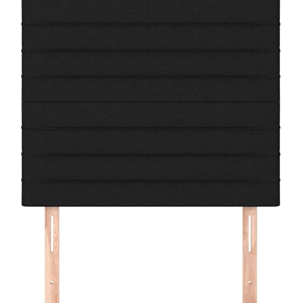 vidaXL Hoofdbord zwart 80x5x118/128 cm stof