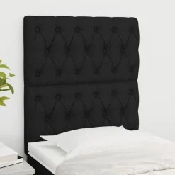 vidaXL Hoofdborden 2 st 80x7x78/88 cm stof zwart