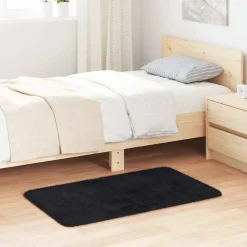 vidaXL Hoogpolig vloerkleed NAVARRA 60x100 cm polyester zwart