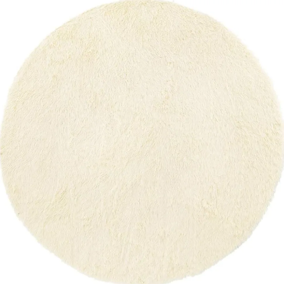 vidaXL Hoogpolig vloerkleed NAVARRA 100x100 cm polyester crèmekleurig