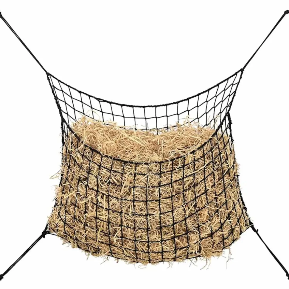 vidaXL Hooinetten 2 st 90x60 cm rechthoekig polypropeen zwart