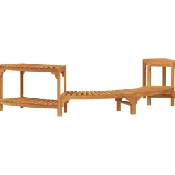 vidaXL Hottub Omgeving Half-Rond Bruin 252 x 112 x 55,5 cm