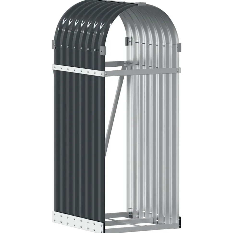 vidaXL Houthouder Antraciet 40x45x100 cm Gegalvaniseerd Staal