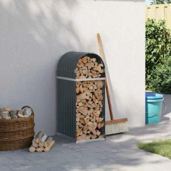vidaXL Houthouder Antraciet 40x45x100 cm Gegalvaniseerd Staal