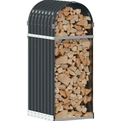 vidaXL Houthouder Antraciet 40x45x100 cm Gegalvaniseerd Staal