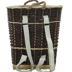 vidaXL Houtmand met draagriemen 44,5x37x50 cm natuurlijk wilgenhout