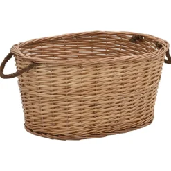 vidaXL Houtmand met handvatten 56x40x28 cm natuurlijk wilgenhout